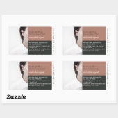 Foto Brown Elegant Minimal Rechteckiger Aufkleber (Blatt)