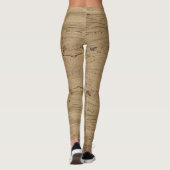 Foto Brown Natural Striping Muster Leggings (Rückseite)