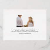 Foto "Brushed Charm REAL FOIL" Danke Karte (Rückseite)