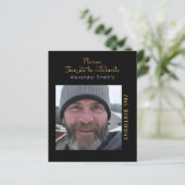 Foto Budget 70. Geburtstag Einladung Black Gold (Stehend Vorderseite)