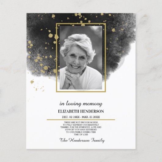 FOTO Budget Beileid in Liebe Erinnerung. Flyer (Vorne)