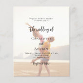 Foto Budget Hochzeitseinladung (Vorderseite)