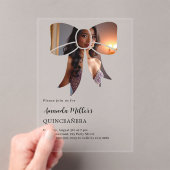 Foto bug elegante klare Quinceanera Acryleinladungen (Insitu (Handheld))