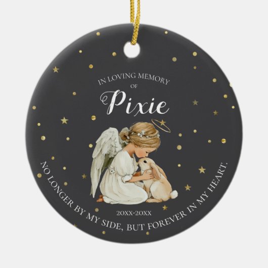 Foto Bunny Pet Memorial Keramik Ornament (Vorne)