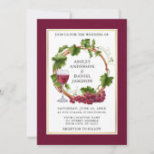 Foto Burgund Wedding Einladung (Vorderseite)
