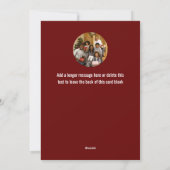 Foto Burgundi Gold Line Weihnachtszeit Feiertagskarte (Rückseite)