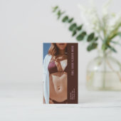 Foto Burgundy Bikini Barista Treuekarte (Stehend Vorderseite)