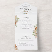 Foto, Burnt Orange Wedding mit Perforation UAWG All In One Einladung (Innen Boden)