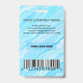 Foto Business Abzeichen Blue Background Ausweis (Rückseite)