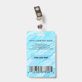 Foto Business Abzeichen Blue Background Ausweis (Rückseite mit Clip)