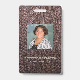 Foto Business Brown Snakeskin ID Abzeichen Ausweis
