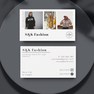 Foto Business Card für Bekleidungsmarken Visitenkarte