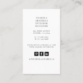 Foto Business Card für den modernen Innenarchitekt Visitenkarte (Rückseite)