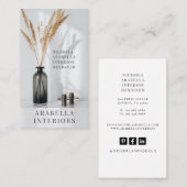 Foto Business Card für den modernen Innenarchitekt Visitenkarte (Vorne/Hinten)