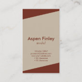 Foto Business Card Model Actors präsentiert Tänzer Visitenkarte (Rückseite)