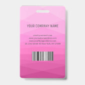 Foto Business-ID auf rosa Polygonal Ausweis (Rückseite)