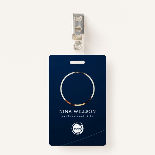 Foto Business-ID-Logo Ausweis (Vorderseite mit Klammer)