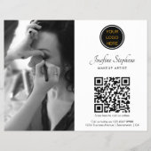 Foto Business Logo QR Code Makeup Artist Flyer (Vorne)