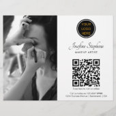 Foto Business Logo QR Code Makeup Artist Flyer (Vorne)