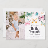 Foto Butterfly zum Geburtstag Einladung (Vorderseite)