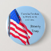 FOTO Button-Freedom vereint, Trump gespalten Button (Vorderseite)