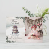 Foto Cake Smash erste Geburtstagsparty Einladung (Stehend Vorderseite)