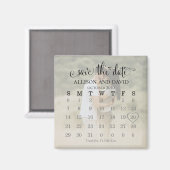 Foto Calendar Herz Save the Date Hochzeitsmagazin Magnet (Vorderseite/Rückseite)