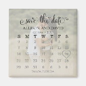 Foto Calendar Herz Save the Date Hochzeitsmagazin Magnet (Vorne)