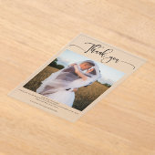 Foto Calligrafy Wedding Danke Karte Acryleinladungen (Ablage )