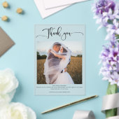 Foto Calligrafy Wedding Danke Karte Acryleinladungen (In Situ (Hochzeit))