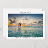 Foto Calligrafy Wedding Dankeskarte (Vorne/Hinten)