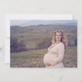 Foto Calligraphy Girl Kinderdusche Einladung (Rückseite)