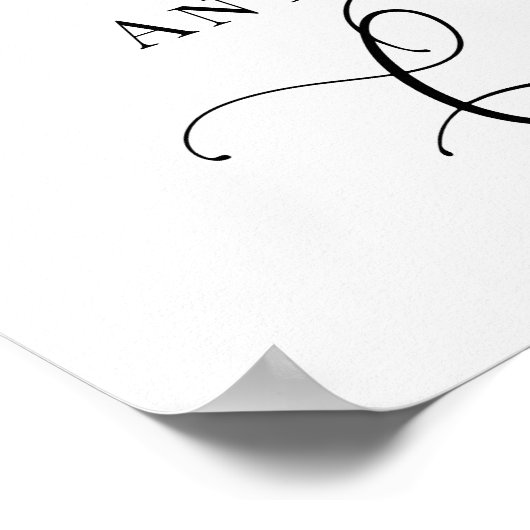 Foto Calligraphy Quinceanera willkommen Poster (Ecke)