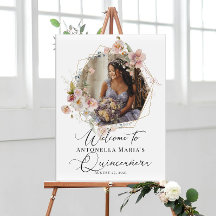 Foto Calligraphy Quinceanera willkommen