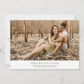Foto Calligraphy Wedding Save the Date Card (Rückseite)