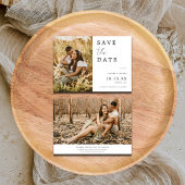 Foto Calligraphy Wedding Save the Date Card