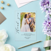 Foto Calligraphy Wedding Vielen Dank Acryleinladungen (In Situ (Hochzeit))