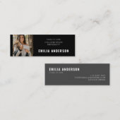 Foto-Calling-Card für den modernen Schwarzen Absch Telefonnummerkarte (Vorne/Hinten)