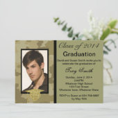 Foto Camouflage Abschluss Einladung (Stehend Vorderseite)