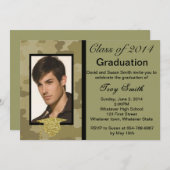 Foto Camouflage Abschluss Einladung (Vorne/Hinten)