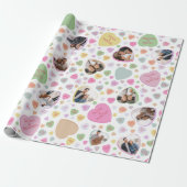 Foto Candy Heart Valentine's Day Gift Wrap Geschenkpapier (Ungerollt)