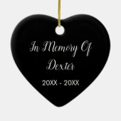 Foto Cat Dog Elegantes Herz Keramik Ornament (Hinten)