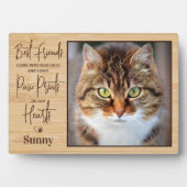 Foto Cat Pet Memorial Personalisiert rustikal Fotoplatte (Vorderseite)