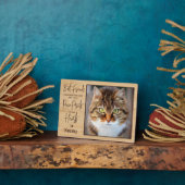 Foto Cat Pet Memorial Personalisiert rustikal Fotoplatte (Seite)