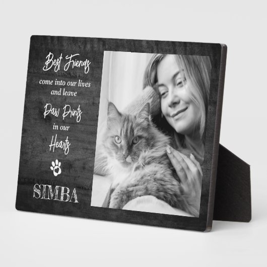 Foto Cat Pet Memorial Plaque Fotoplatte (Seite)