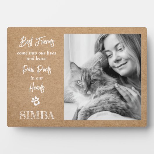 Foto Cat Pet Memorial Plaque Fotoplatte (Vorderseite)