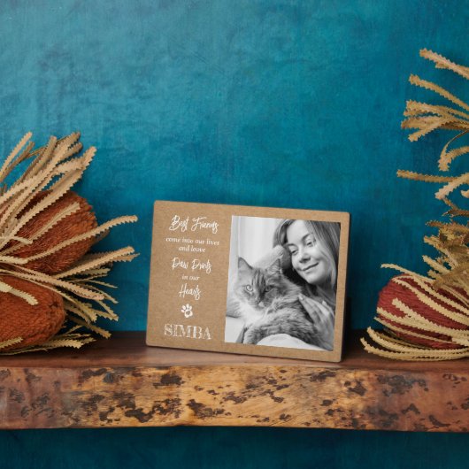 Foto Cat Pet Memorial Plaque Fotoplatte (Seite)