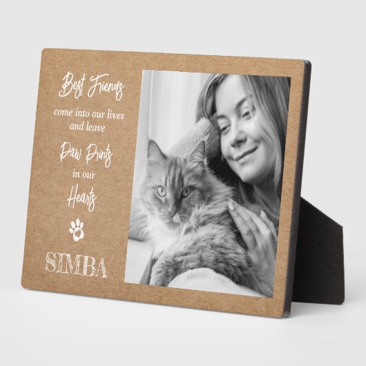 Foto Cat Pet Memorial Plaque Fotoplatte (Seite)