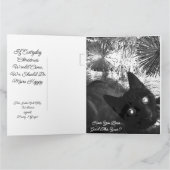 Foto Cat Text Anpassen Weihnachtskarte Karte (Innenseite)