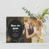 Foto Celestial Black Save The Date (Stehend Vorderseite)